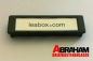 Preview: Leabox Namensschild grau 75x22mm
